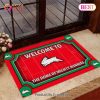 NRL South Sydney Rabbitohs Red Green Rubber Doormat