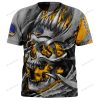 NBA Golden State Warriors Custom Name Number Skull T-Shirt