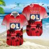Olympique Lyon Coconut Tree Hawaiian Shirt