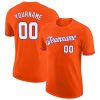 Custom Orange White-Purple T-Shirt