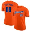 Custom Orange Royal-White T-Shirt