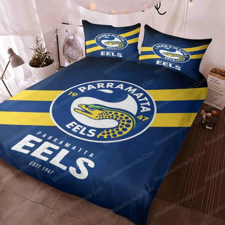 Paramada Blue NRL Parramatta Eels Blue Gold Doona Cover V2