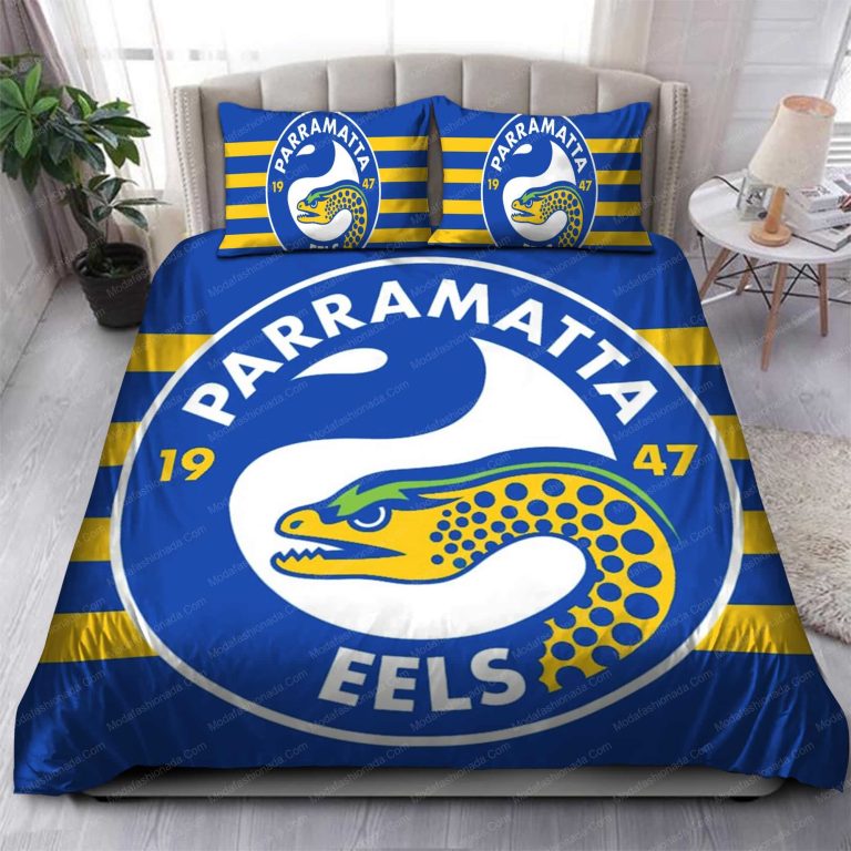 NRL Parramatta Eels Blue Yellow Bedding Set V8