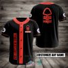 Nottingham Forest FC Custom Name Black Baseball Jersey