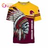 NRL Brisbane Broncos Custom Name Number Native Skull T-Shirt