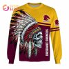 NRL Brisbane Broncos Custom Name Number Native Skull Sweatshirt