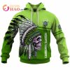 NRL Canberra Raiders Custom Name Number Native Skull Pullover Hoodie
