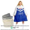 NRL Canterbury-Bankstown Bulldogs Custom Name Number 2021 Away Jersey Fleece Oodie