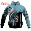 NRL Cronulla-Sutherland Sharks Custom Name Number Native Skull Pullover Hoodie