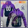NRL Melbourne Storm Custom Name Number Native Skull Pullover Hoodie