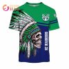 NRL New Zealand Warriors Custom Name Number Native Skull T-Shirt