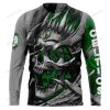 NBA Boston Celtics Custom Name Number Green Grey Skull Sweatshirt