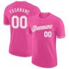 Custom Pink White T-Shirt