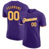 Custom Purple Gold-White T-Shirt