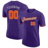 Custom Purple Orange-Gray T-Shirt
