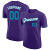 Custom Purple Teal-White T-Shirt