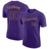 Custom Purple Purple-Old Gold T-Shirt