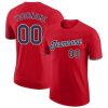 Custom Red Navy-Old Gold T-Shirt