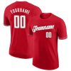 Custom Red White-Gray T-Shirt