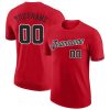 Custom Red Black-White T-Shirt