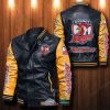 NRL Sydney Roosters Black Yellow Leather Bomber Jacket