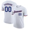 Custom White Royal-Orange T-Shirt