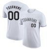 Custom White Black-Gray T-Shirt