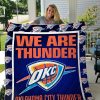 NBA Oklahoma City Thunder Black Blue Quilt Blanket