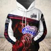 NBA Los Angeles Clippers White Red Skull Bring Logo Pullover Hoodie
