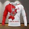 NBA Houston Rockets Red White Mascot Pullover Hoodie