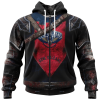 NBA New Orleans Pelicans Custom Name Number Warrior Zip Up Hoodie