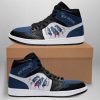 NBA New Orleans Pelicans Navy White Scratch Air Jordan 1 High Sneakers