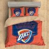 NBA Oklahoma City Thunder Orange Blue Bedding Set