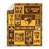 AFL Hawthorn Hawks Brown Yellow Forever Fleece Blanket