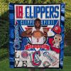 NBA Los Angeles Clippers Blue Love Anniversary Quilt Blanket