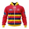 AFL Adelaide Crows Custom Name Number 2023 Clash Guernsey Zip Up Hoodie