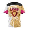 AFL Brisbane Lions Custom Name Number Fight Cancer T-Shirt