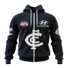 AFL Carlton Blues Custom Name Number 2023 Home Guernsey Zip Up Hoodie