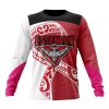 AFL Essendon Bombers Custom Name Number Fight Cancer Sweatshirt