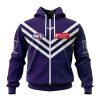 AFL Fremantle Dockers Custom Name Number 2023 Home Guernsey Zip Up Hoodie