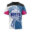 AFL North Melbourne Kangaroos Custom Name Number Fight Cancer T-Shirt