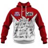 AFL Sydney Swans Custom Name Number 2022 Team Signatures Guernsey Pullover Hoodie