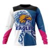 AFL West Coast Eagles Custom Name Number Fight Cancer Sweatshirt
