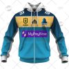 NRL Gold Coast Titans Custom Name Number 2022 Home Jersey Zip Up Hoodie