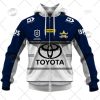 NRL North Queensland Cowboys Custom Name Number 2022 Away Jersey Zip Up Hoodie
