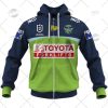 NRL Canberra Raiders Custom Name Number 2022 Home Jersey Zip Up Hoodie