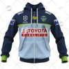 NRL Canberra Raiders Custom Name Number 2022 Away Jersey Zip Up Hoodie