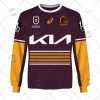 NRL Brisbane Broncos Custom Name Number 2022 Home Jersey Sweatshirt