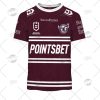 NRL Manly Warringah Sea Eagles Custom Name Number 2022 Home Jersey T-Shirt