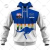 AFL North Melbourne Kangaroos Custom Name Number 2022 Pride Guernsey Zip Up Hoodie
